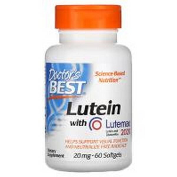Soutien visuel - Doctor's Best Lutein with Lutemax 2020 20 mg.