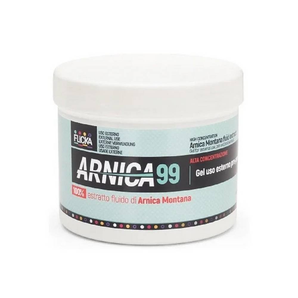flicka-arnica-99-500-ml.jpg FLICKA Arnica 99 500 ml is specially designed to relieve muscle and joint pain associated with tension, sprains and bruises.