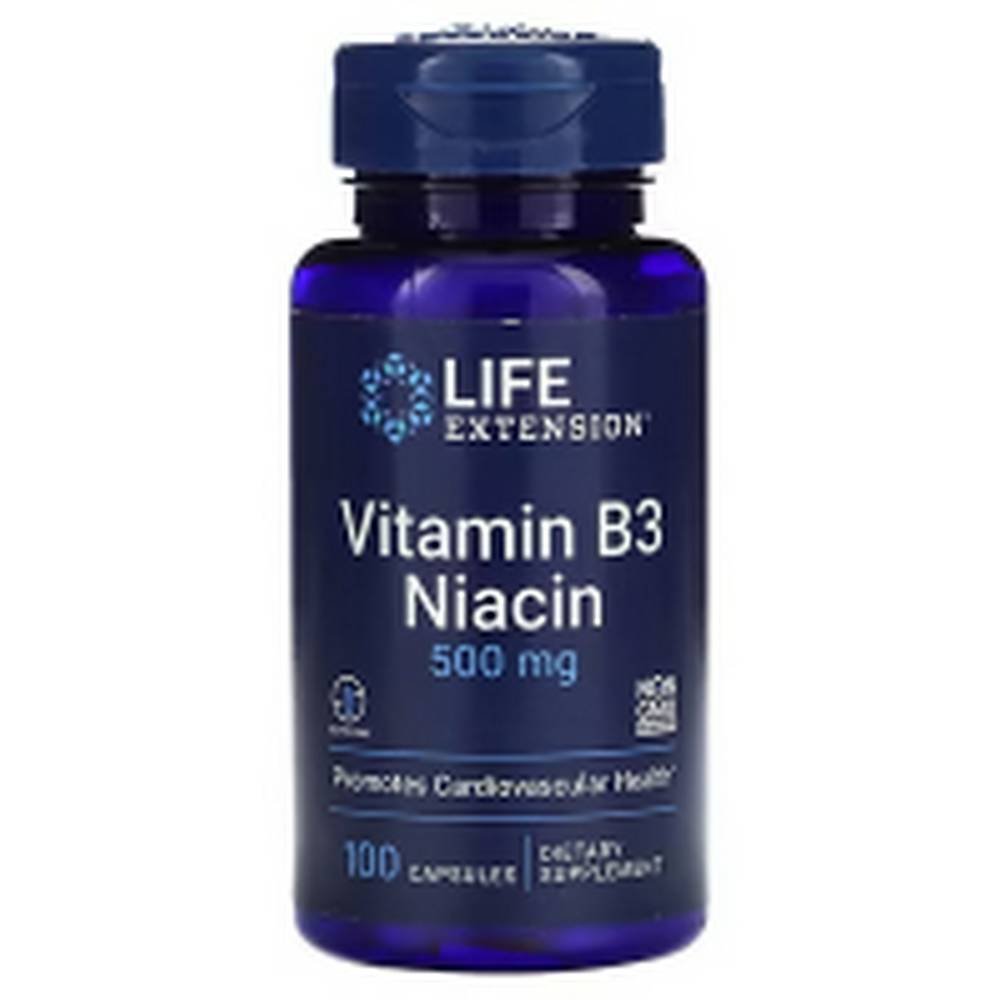 life extension vitamin b3 niacin 500 mg 100 Vitamin B3 Niacin 500mg