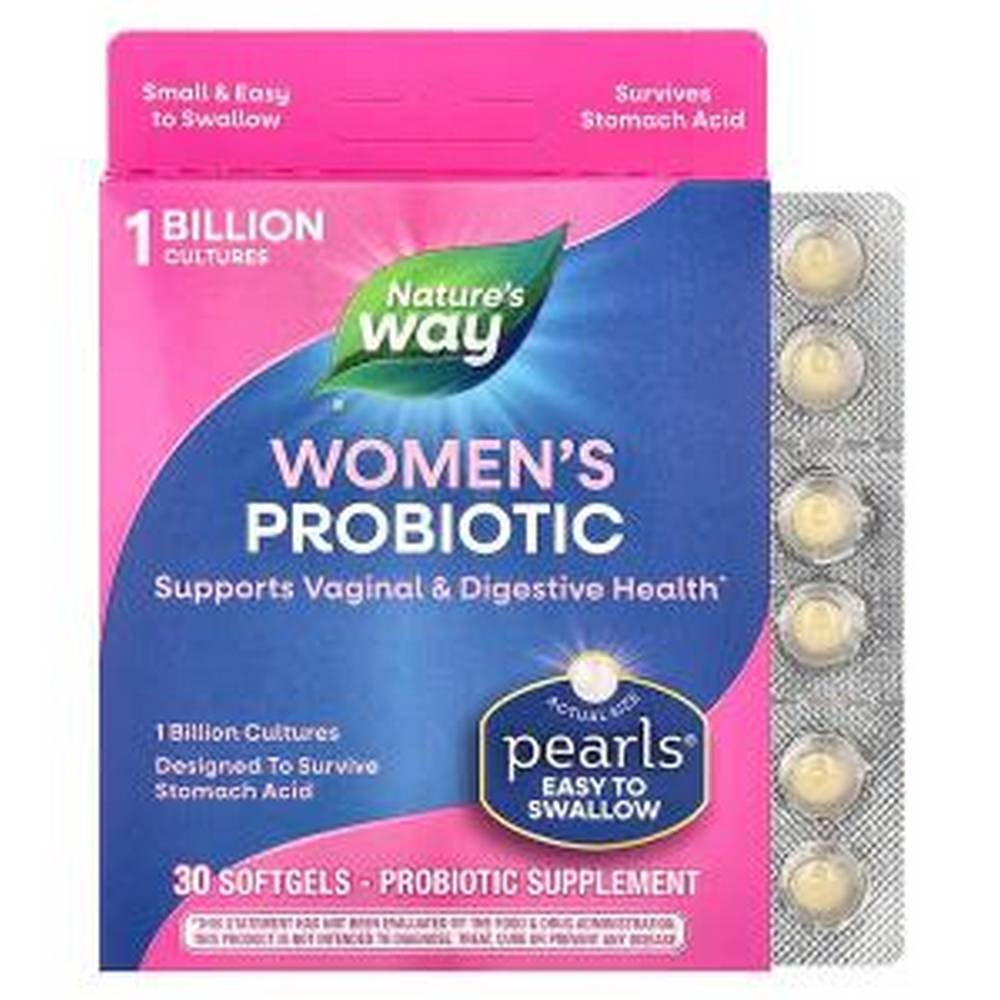natures way womens probiotic pearls 1 billion cfu 30 Women's Probiotic Pearls 1Billion