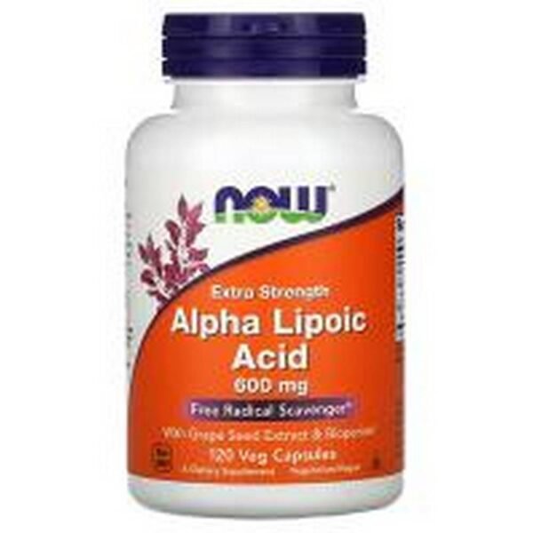 Protección antioxidante - NOW Foods Alpha Lipoic Acid Extra Strength 600 mg,