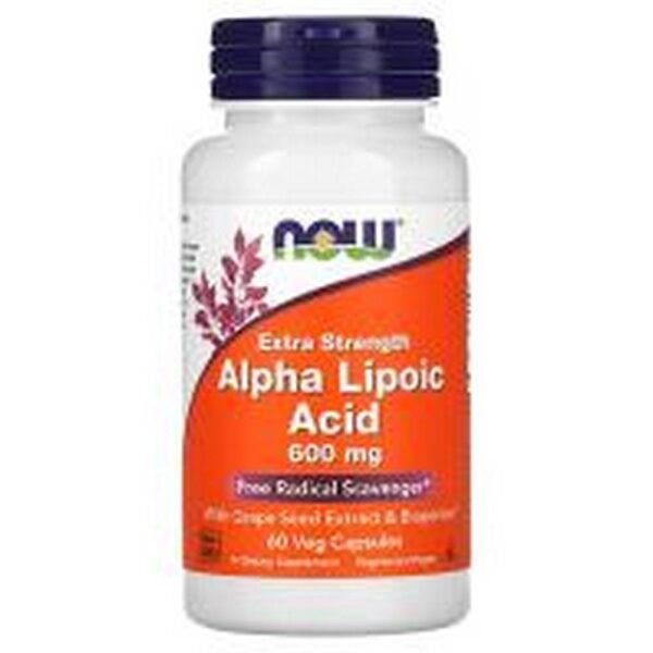 Protección antioxidante - NOW Foods Alpha Lipoic Acid Extra Strength 600 mg,