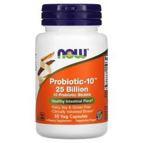 Gut Microflora Support - NOW Foods Probiotic-10 25 Billion,