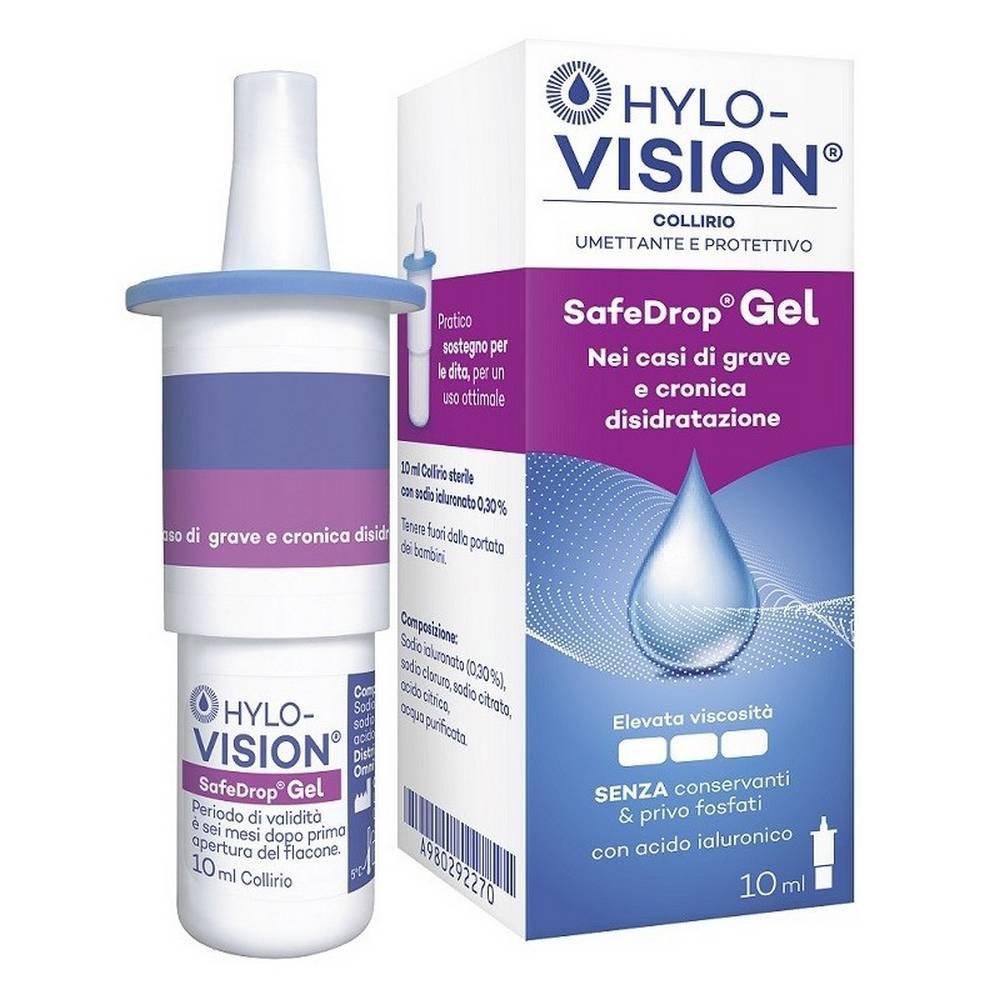 omnivision hylovision safe drop gel 03 Gel ophtalmique sûr OMNIVISION Hylovision 0,3 % pour une hydratation intense et un soulagement durable des symptômes oculaires, notamment en cas de sécheresse oculaire sévère et chronique.