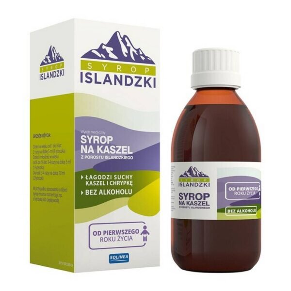 Solinea Icelandic Cough Syrup is a medicinal medical product that naturally increases the body's immunity and relieves unpleasant symptoms of inflammation of the mouth and throat.