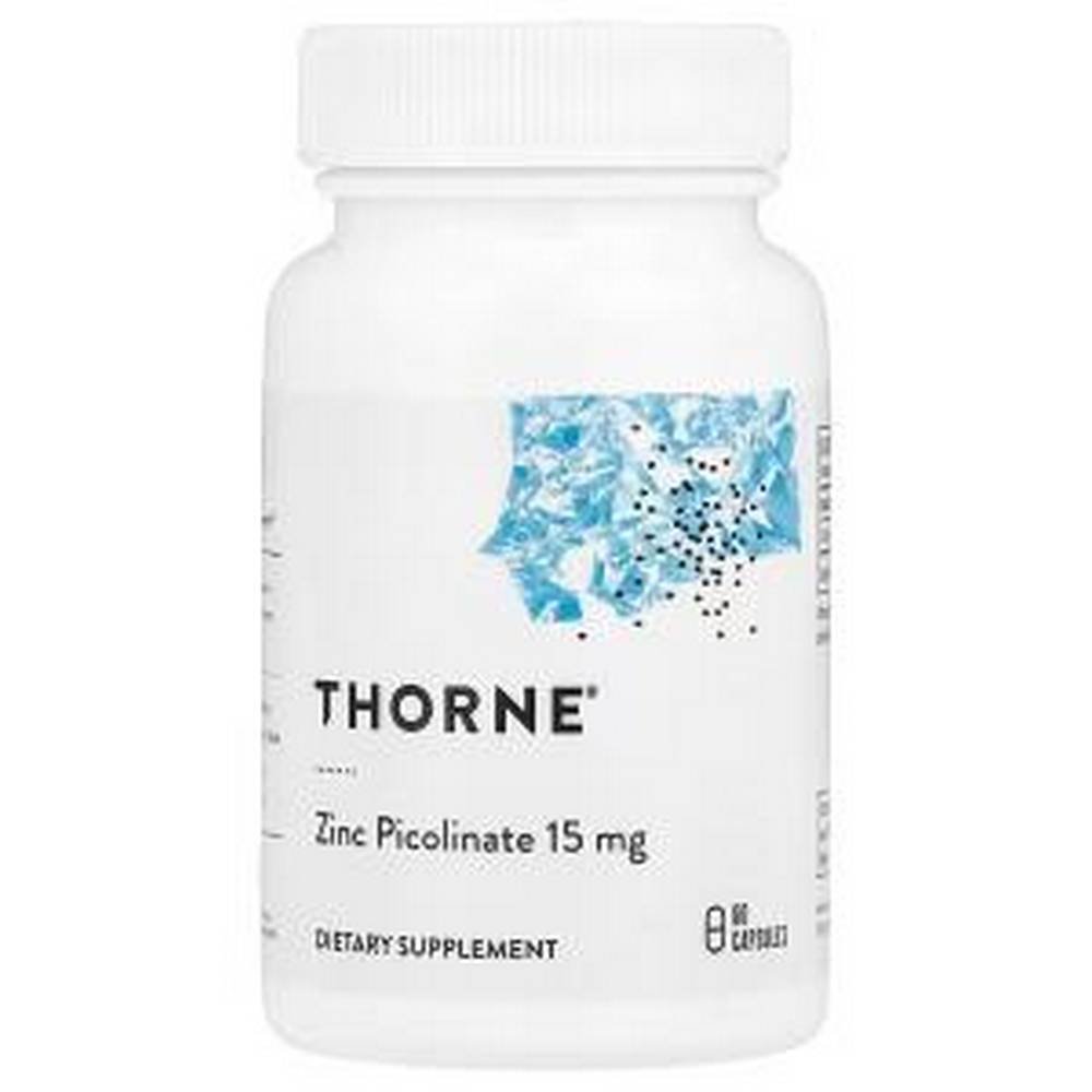 thorne zinc picolinate 15 mg 60 Zinc Deficiency: Thorne, Zinc Picolinate, 15 mg, 60