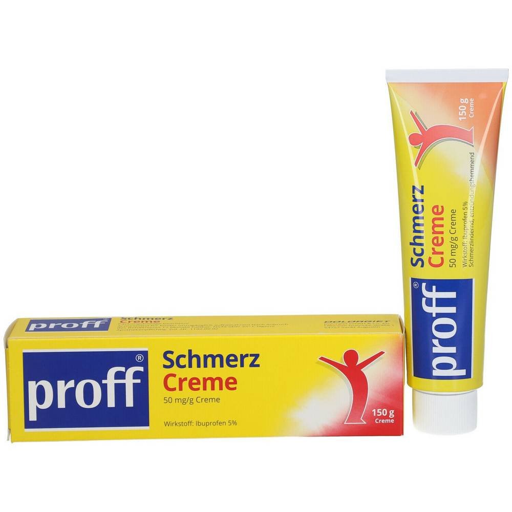 proff schmerzcreme 150g Dr. Theiss proff Pain Cream 150g la preparación es un agente analgésico y antiinflamatorio para frotar sobre la piel, para su uso en reumatismo muscular y enfermedades articulares degenerativas.