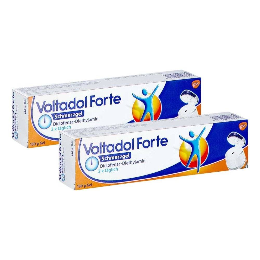 voltadol forte 300g 2x 150g GSK-Gebro Voltadol Forte 300g (2x 150g) gel analgésico de gran eficacia para el tratamiento local del dolor causado por tensión muscular (incluido lumbago), dolor e hinchazón después de traumatismos cerrados y lesiones deportivas (como esguinces, dislocaciones, hematomas).