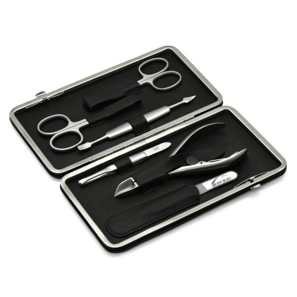 Low-quality or unreliable nail care tools - Giesen & Forsthoff’s Timor 6-piece Manicure Set in Black Leather Case