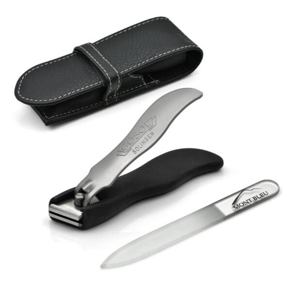 Unkempt nails - GÖSOL 2-piece Manicure Set with Nail Clippers & Nail File in Leather Case