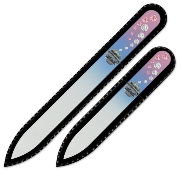 Rough, uneven nail edges - Mont Bleu 2-piece Nail File Set with Crystals for Women COC-MS