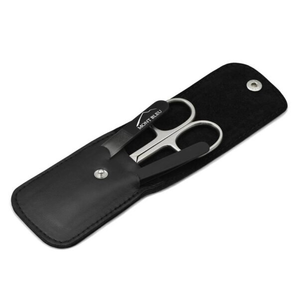 Inconsistent nail care - Mont Bleu 3-piece Manicure Set in Soft Leatherette Case Simple Black