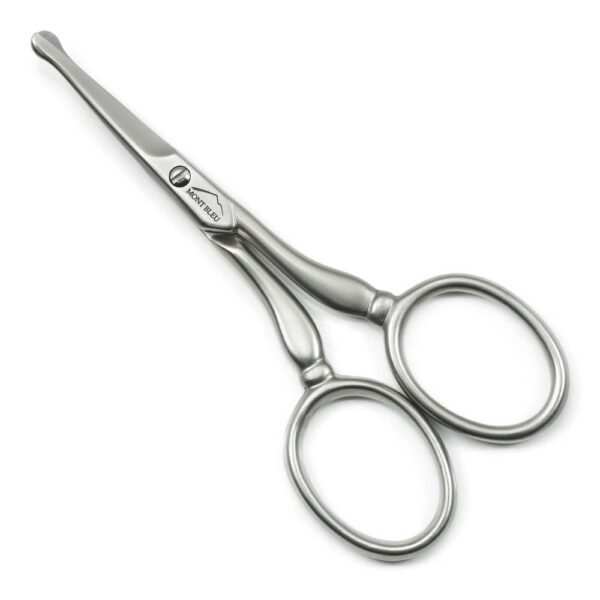 Ineffective or uncomfortable hair trimming tools - Mont Bleu Ear & Nose Hair Curved Scissors Carbon Steel