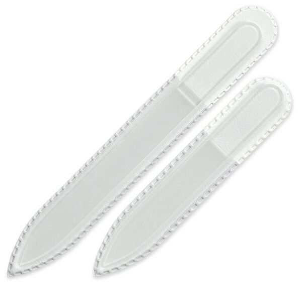 Nail splitting and peeling - Mont Bleu Set of 2 Transparent Crystal Glass Nail Files T-MS