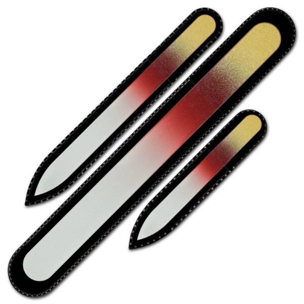 Nail splitting and peeling - Mont Bleu Set of 3 Rainbow Crystal Nail Files R-BMS2