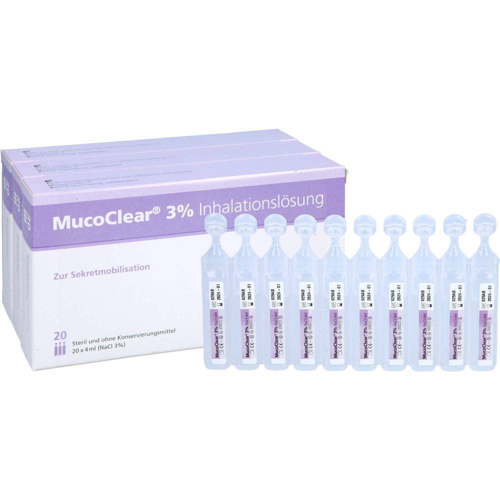 mucoclear 3 60x4 ml Thick and stubborn mucus in the airways - PARI MucoClear 3% 60x4 ml