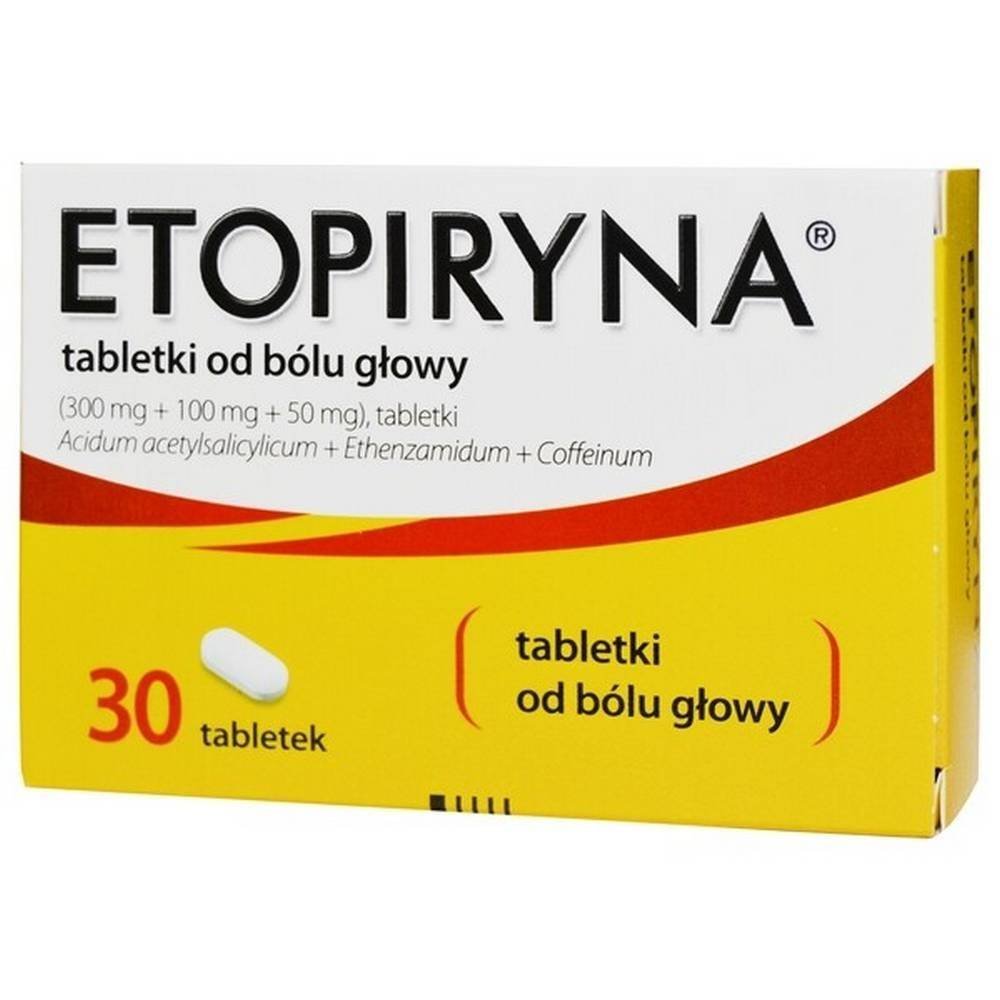 etopiryna 30 Dolores de cabeza - POLPHARMA Etopiryna 30
