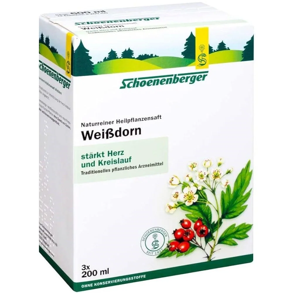 weissdorn saft schoenenberger medical plant juices 3×200 ml WEISSDORN Schoenenberger Medical plant